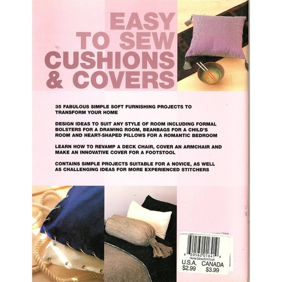 Easy to Sew Cushions and Covers Dorothy Wood 2003 Bean Bags, Bolster Patterns - Picture 2 of 3